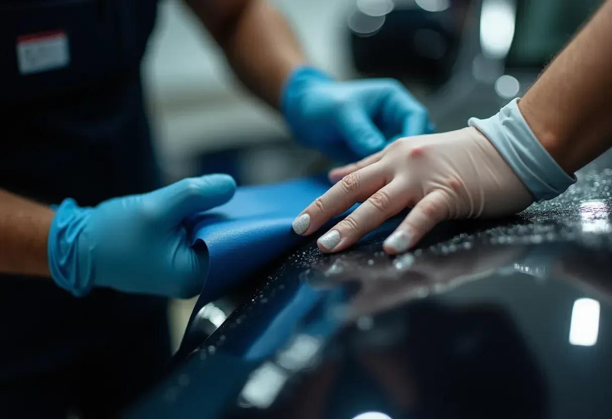 Apex Auto Studio installer applying PPF